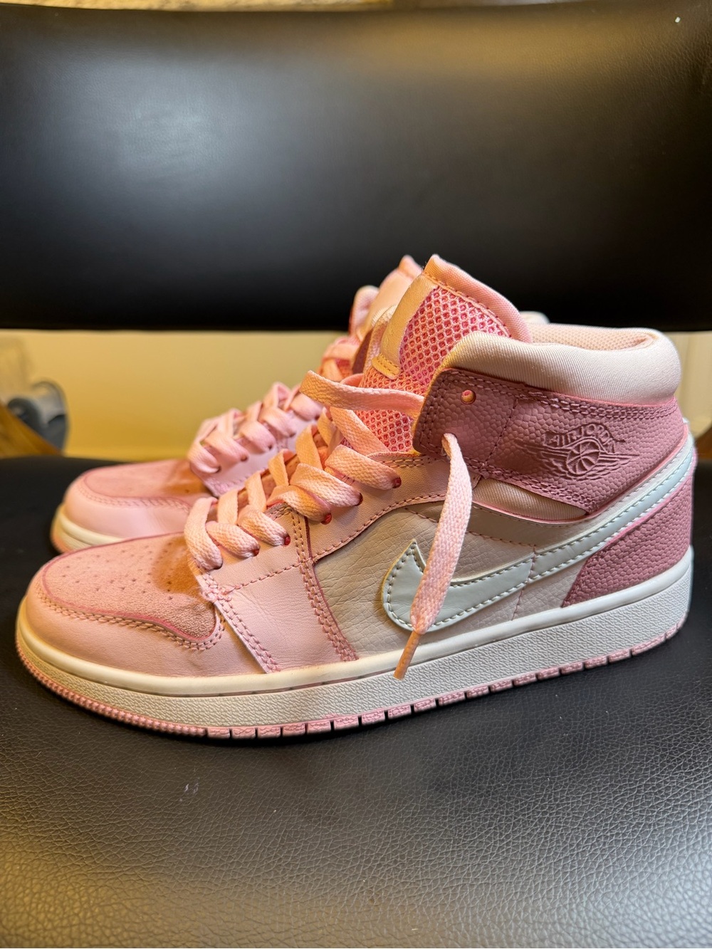 Women's Air Jordan 1 Mid "Elemental Pink / White"